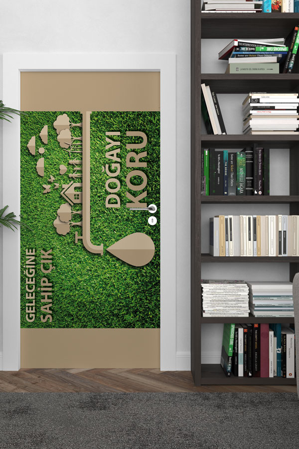 "Doğayı Koru & Geleceğine Sahip Çık" Temalı Su Akışı Kapı Giydirme Tasarımı 9051