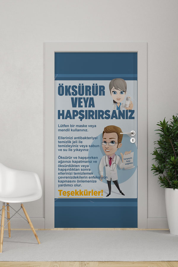 Okul Hijyen Kapı Giydirme 9169