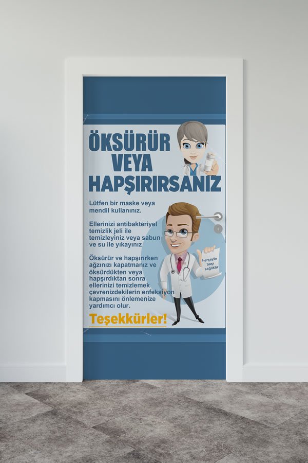 Okul Hijyen Kapı Giydirme 9169