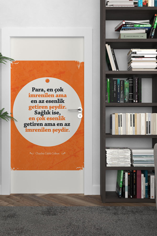 Okul Motivasyonel Sağlık Sözü Kapı Giydirme 9175