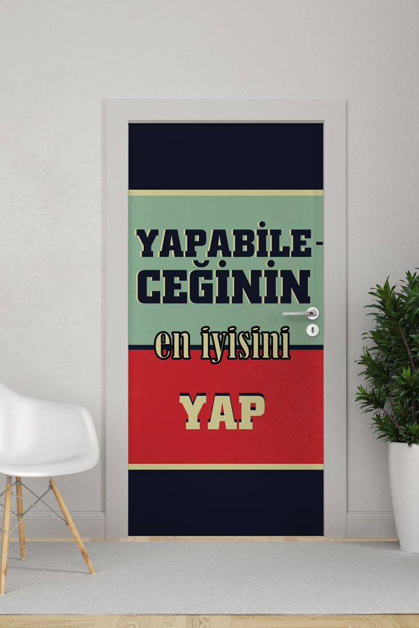 okul-sinif-kapi-dekoru-9005-0 "Yapabileceğinin En İyisini Yap" Kapı Giydirme 9005