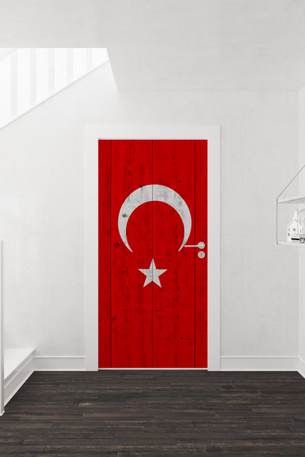 okul-sinif-kapi-giydirme-8831-01 Ahşap Dokulu Türk Bayrağı Kapı Giydirme Tasarımı 8831