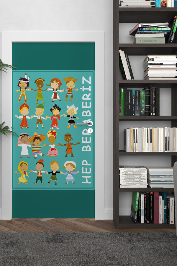 Hep Beraberiz Kapı Giydirme - Birlik ve Çeşitlilik Eğitimi Kapı Tasarımı 8975