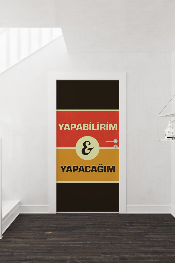okul-sinif-kapi-giydirme-9004-01 "Yapabilirim & Yapacağım" Kapı Giydirme 9004