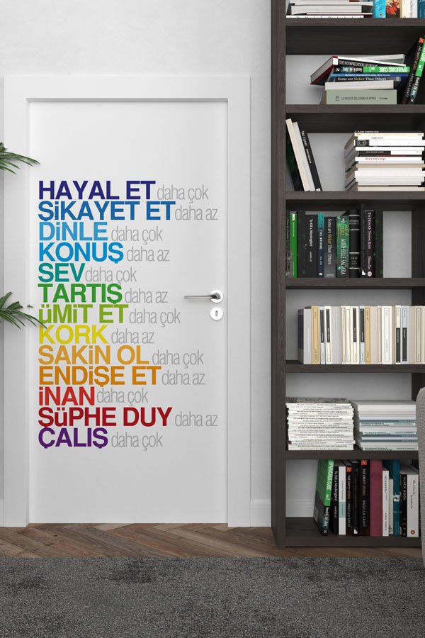 okul-sinif-kapi-giydirme-9013-02 "Hayal Et, Çalış, İnan" Motivasyonel Kapı Giydirme 9013