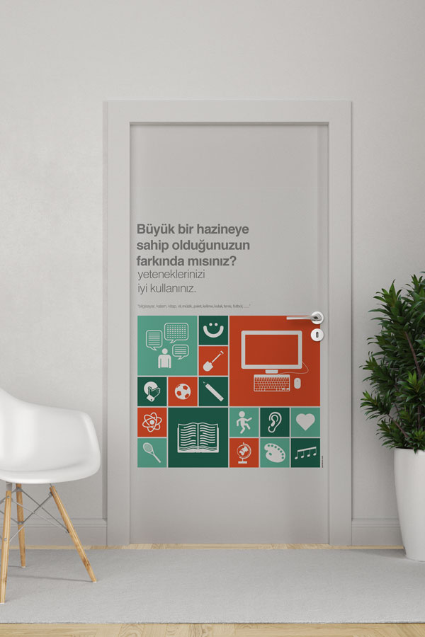 okul-sinif-kapi-giydirme-9023-0 "Büyük Bir Hazinesiniz: Yeteneklerinizi Kullanın" Kapı Giydirme 9023