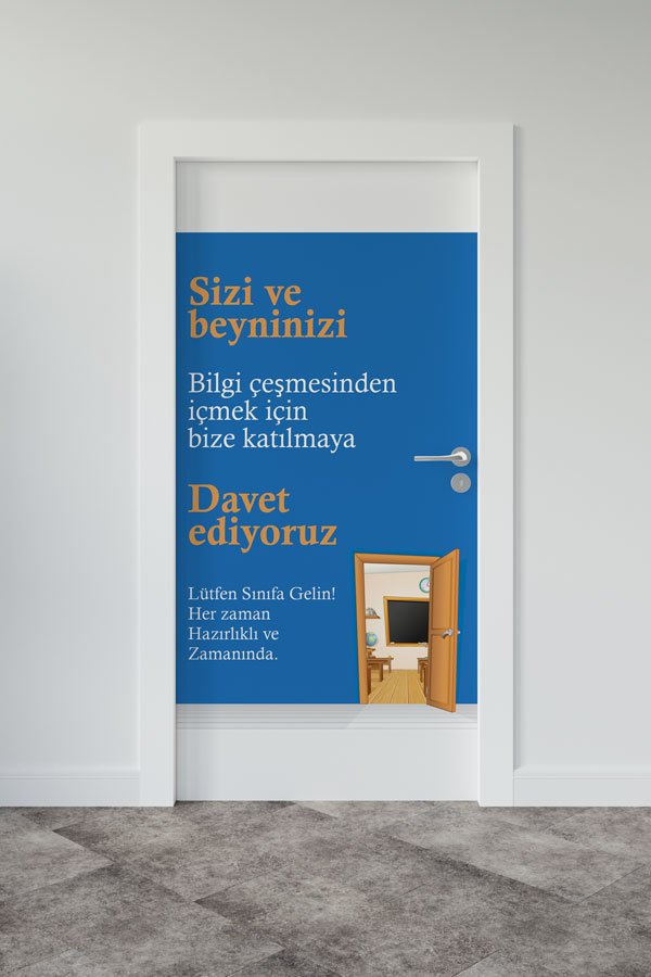 Müzik Temalı Dijital Desenli Kapı Giydirme 9026