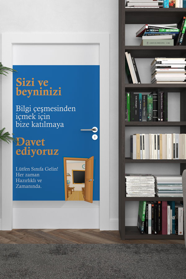 Müzik Temalı Dijital Desenli Kapı Giydirme 9026