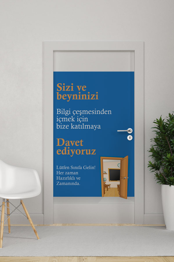 Müzik Temalı Dijital Desenli Kapı Giydirme 9026