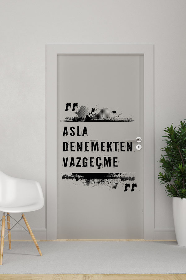 okul-sinif-kapi-giydirme-9027-0 "Asla Denemekten Vazgeçme" Mottolu Kapı Giydirme 9027