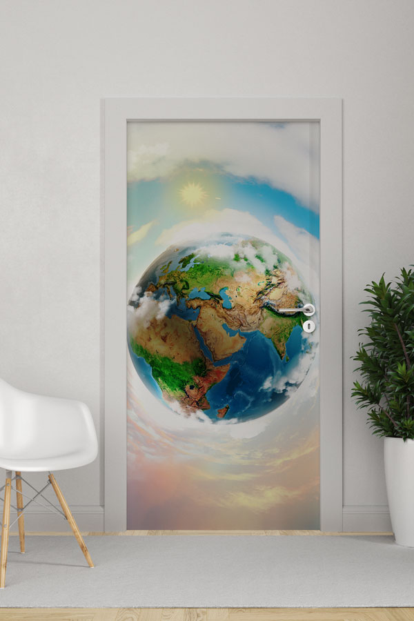 okul-sinif-kapi-giydirme-9066-0 Gerçekçi Dünya Gezegeni ve Bulut Manzaralı Kapı Giydirme 9066