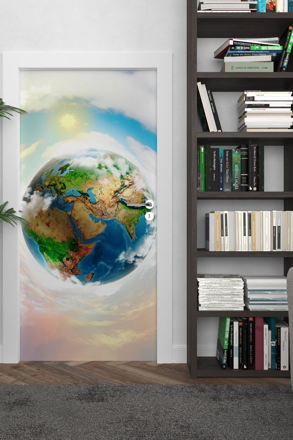 okul-sinif-kapi-giydirme-9066-02 Gerçekçi Dünya Gezegeni ve Bulut Manzaralı Kapı Giydirme 9066