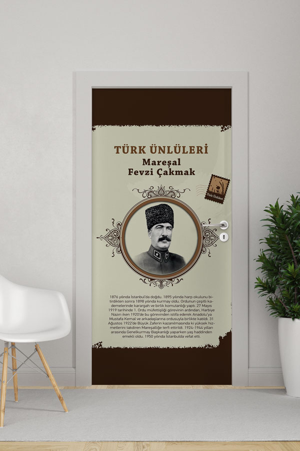 Mareşal Fevzi Çakmak Kapı Giydirme 9104