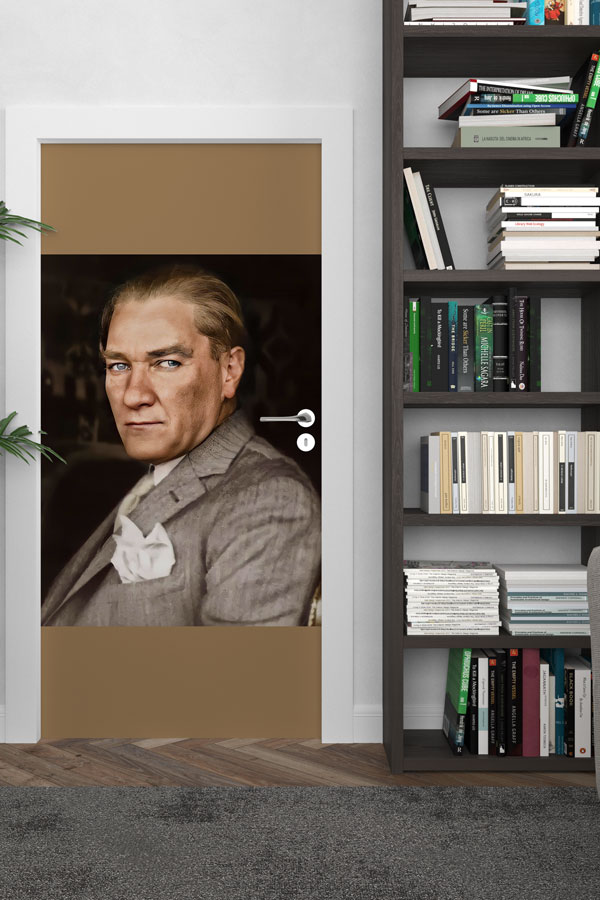 okul-sinif-kapi-giydirme-9124-02 Atatürk Portresi Kapı Giydirme Modern Renkli Tasarım 9124