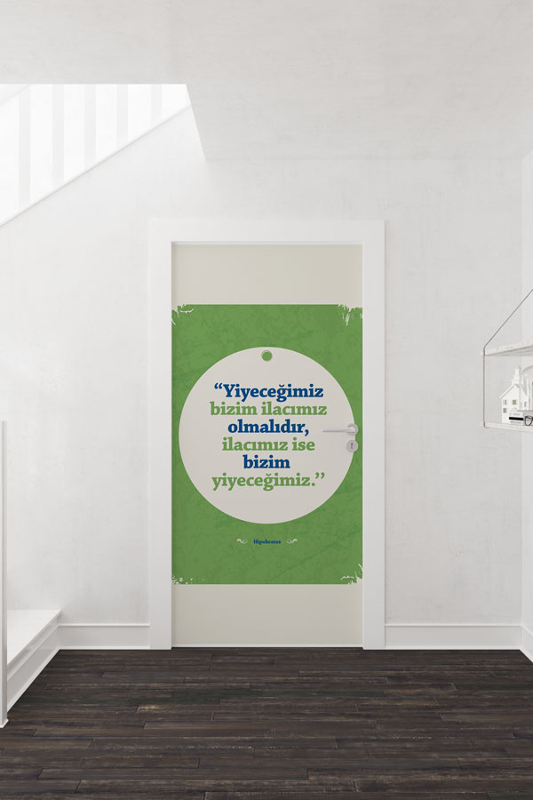 Okul Sağlıklı Beslenme Kapı Giydirme | Hipokrat Sözü 9174
