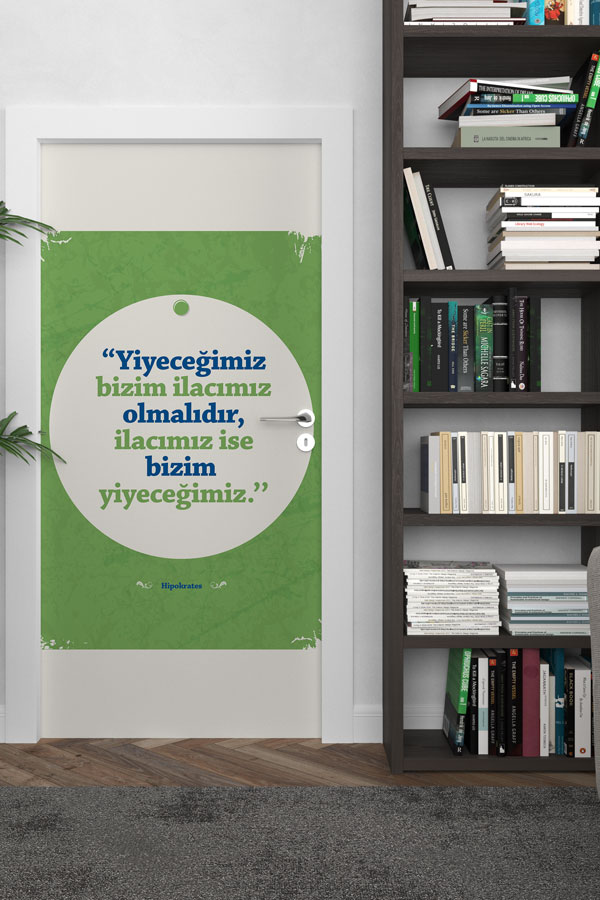 Okul Sağlıklı Beslenme Kapı Giydirme | Hipokrat Sözü 9174
