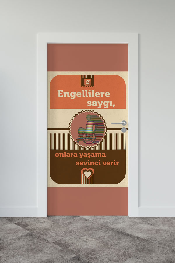 Engelliye Yaşam Sevinci Kapı Giydirme 9211