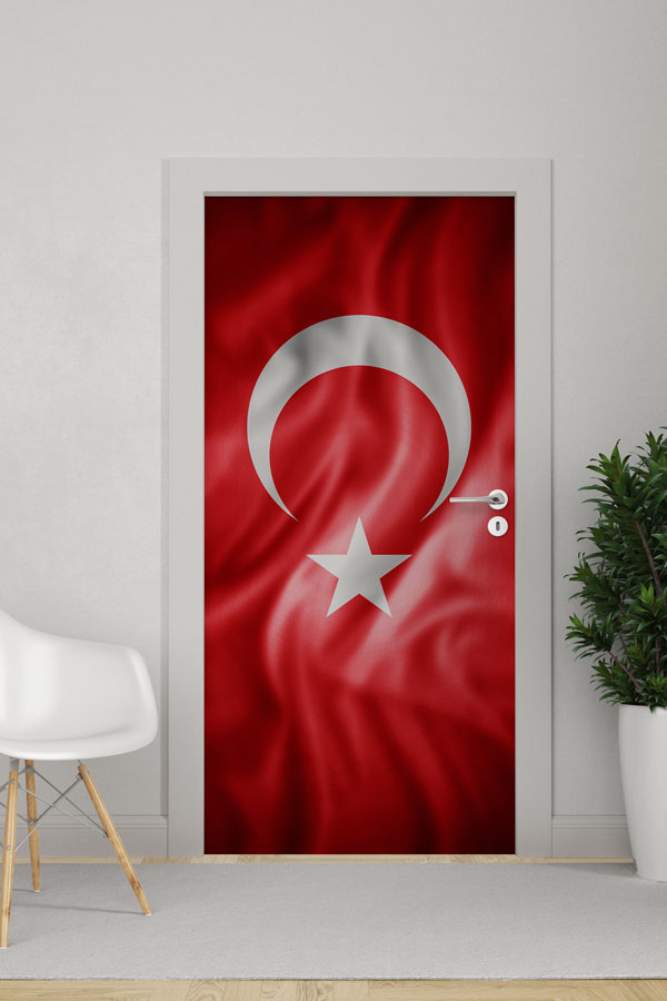 Türk Bayrağı Kapı Giydirme 9329