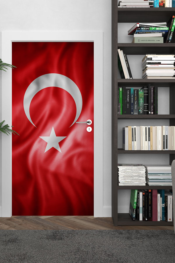 Türk Bayrağı Kapı Giydirme 9329