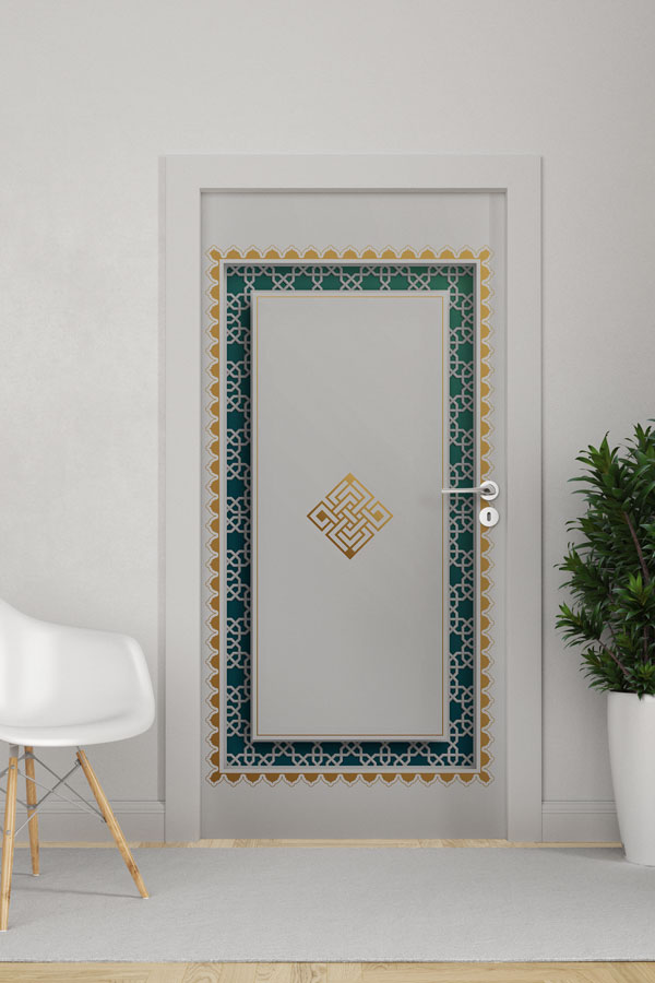 Çerçeveli Geometrik Kapı Giydirme 9529