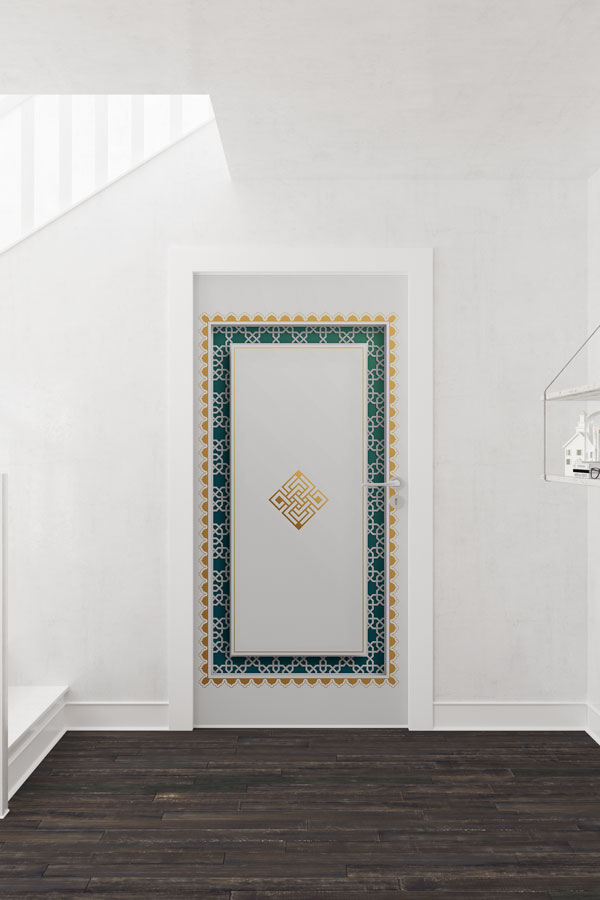 Çerçeveli Geometrik Kapı Giydirme 9529