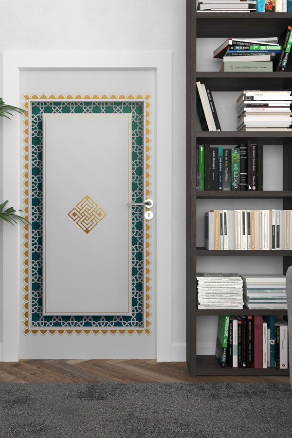 Çerçeveli Geometrik Kapı Giydirme 9529