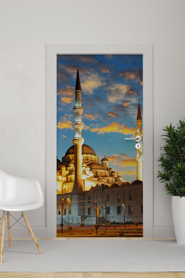 okul-sinif-kapi-giydirme-9607-0 Camii Gün Doğumu Manzaralı Kapı Giydirme Dekoratif Baskı 9607