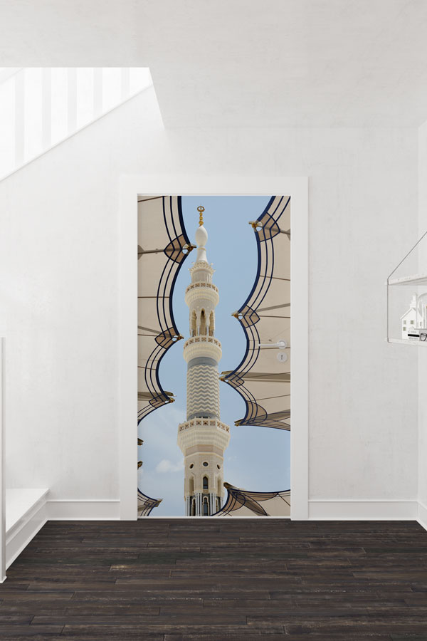 Medine Minare Görselli Kapı Giydirme Dekoratif Baskı 9556