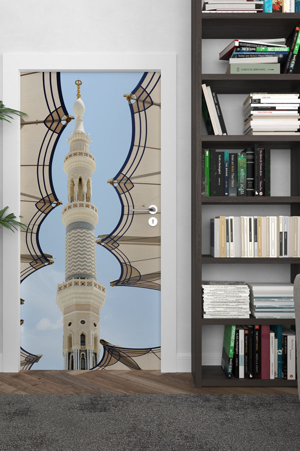 Medine Minare Görselli Kapı Giydirme Dekoratif Baskı 9556