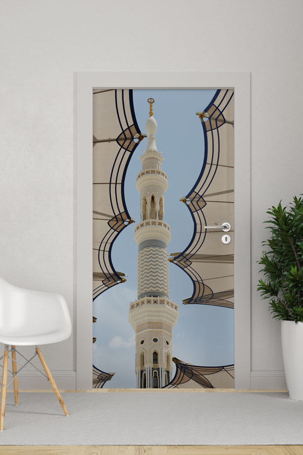 Medine Minare Görselli Kapı Giydirme Dekoratif Baskı 9556