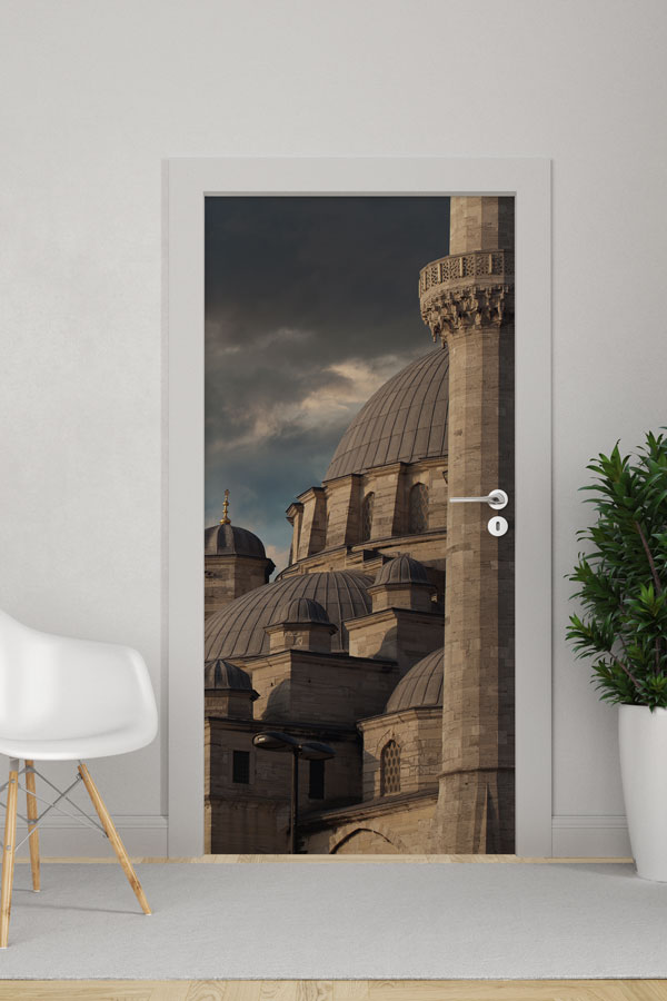 Camii Mimari Detaylı Kapı Giydirme Dekoratif Baskı 9605