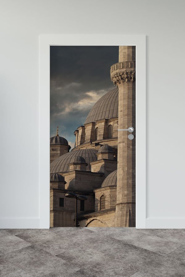 Camii Mimari Detaylı Kapı Giydirme Dekoratif Baskı 9605