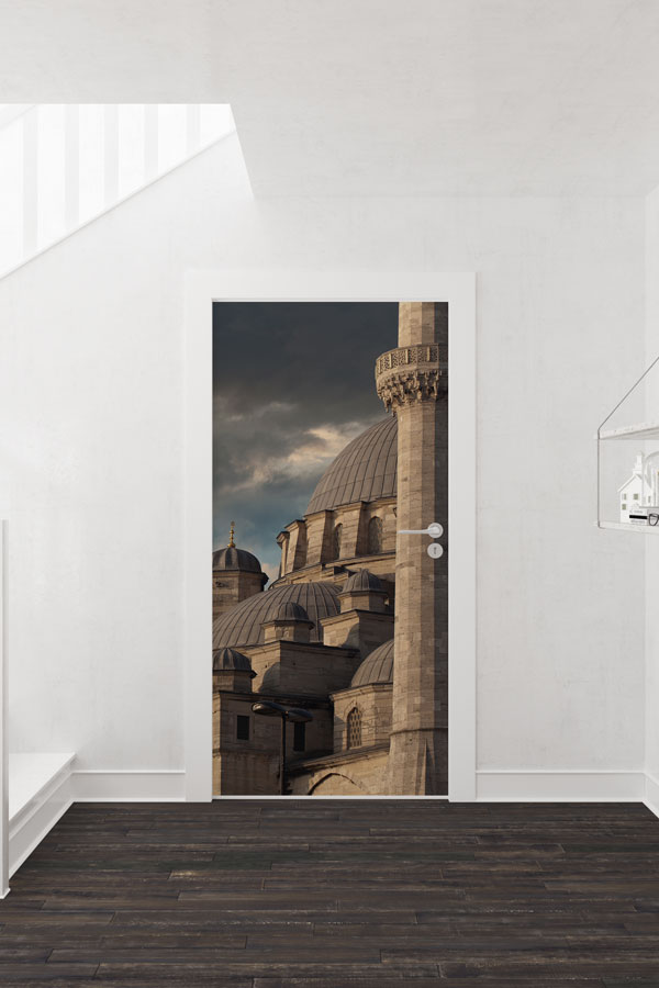 Camii Mimari Detaylı Kapı Giydirme Dekoratif Baskı 9605