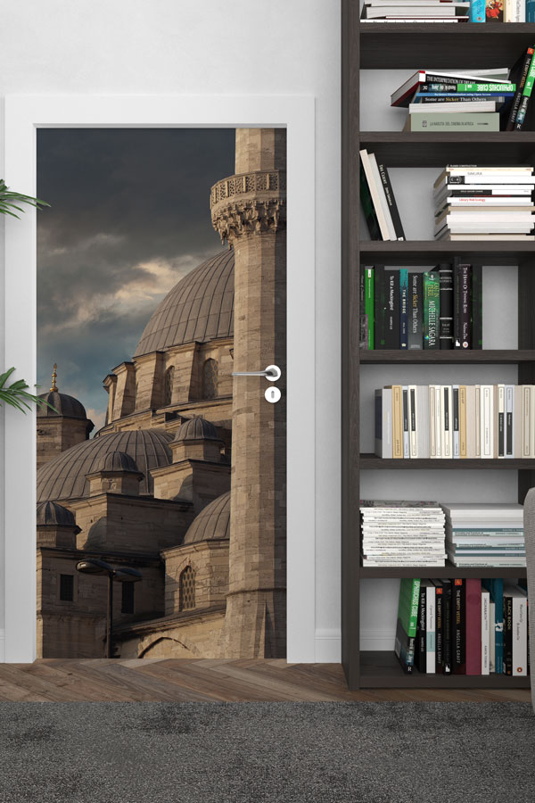 Camii Mimari Detaylı Kapı Giydirme Dekoratif Baskı 9605