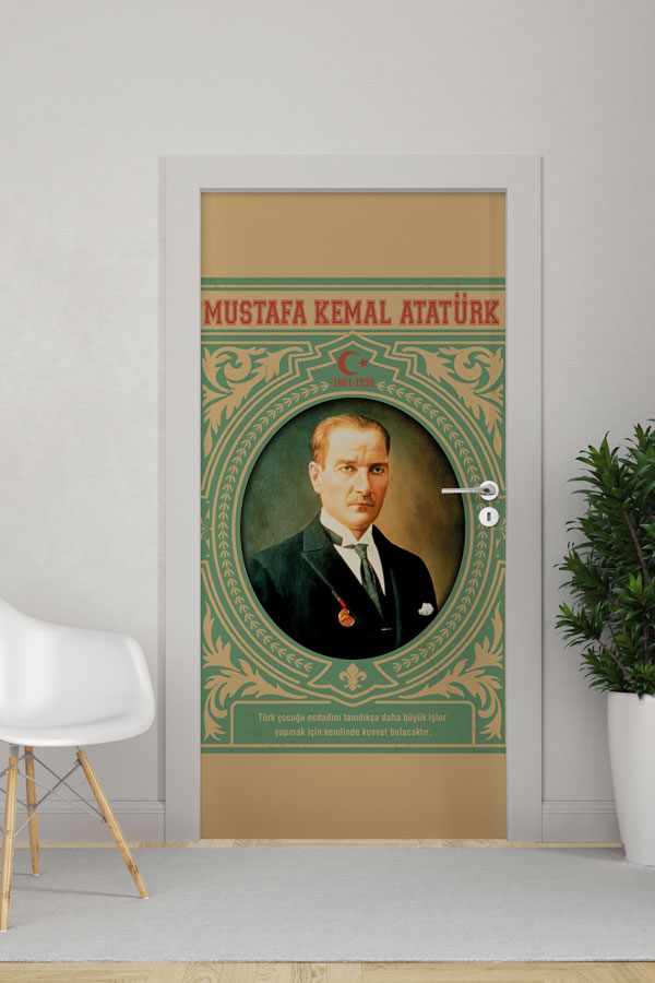 Atatürk Portresi Kapı Giydirme Ceddini Tanı Sözü Tasarımı 9142