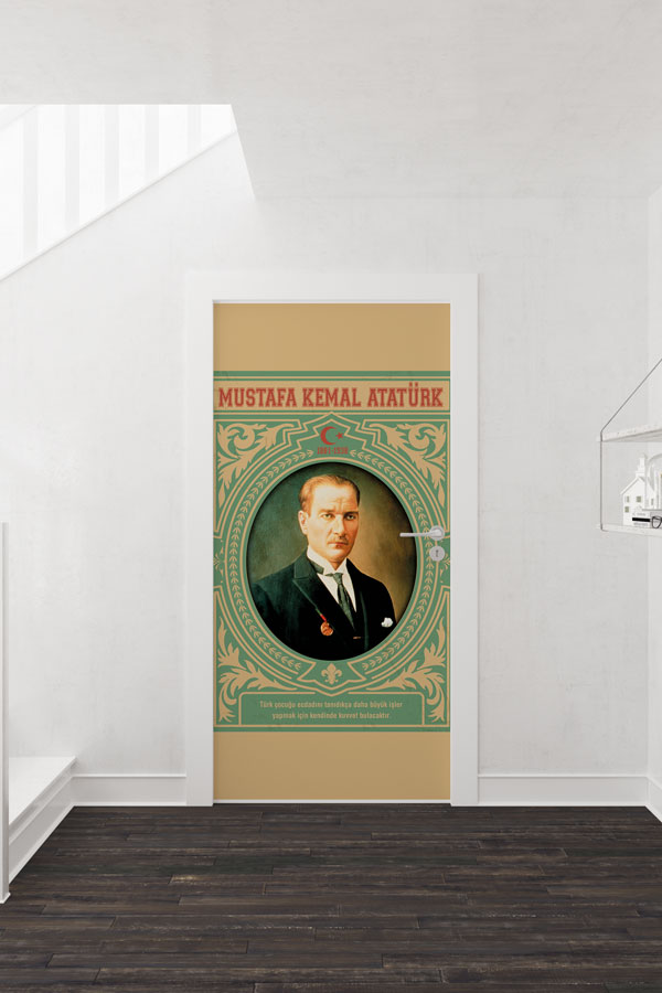 Atatürk Portresi Kapı Giydirme Ceddini Tanı Sözü Tasarımı 9142