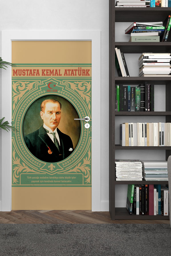 Atatürk Portresi Kapı Giydirme Ceddini Tanı Sözü Tasarımı 9142