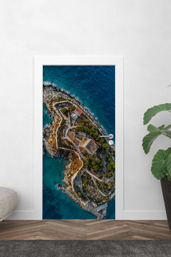 Kuşbakışı Ada Manzaralı Kapı Giydirme 9726