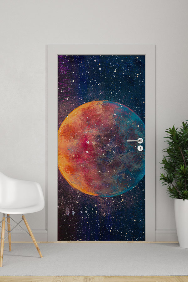 Astronot ve Uzay Temalı Kapı Giydirme 8560