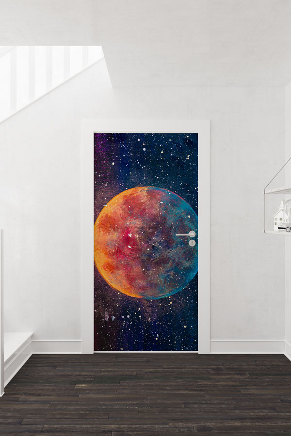 Astronot ve Uzay Temalı Kapı Giydirme 8560