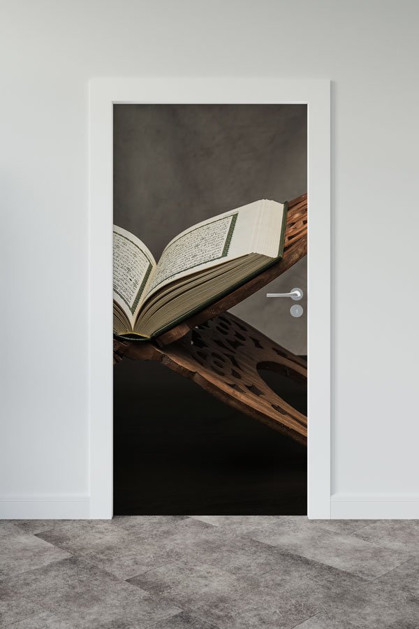 Kur’an-ı Kerim Rahle Üzerinde Kapı Giydirme Dekoratif Baskı 9545