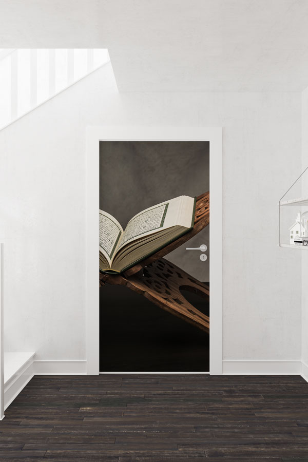 Kur’an-ı Kerim Rahle Üzerinde Kapı Giydirme Dekoratif Baskı 9545