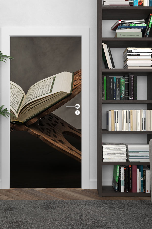 Kur’an-ı Kerim Rahle Üzerinde Kapı Giydirme Dekoratif Baskı 9545