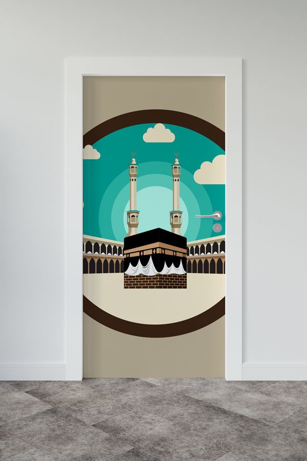 Kabe İllüstrasyon Tasarımlı Kapı Giydirme 9551