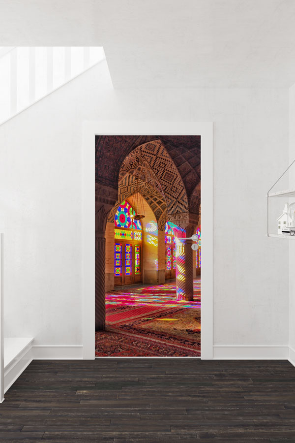 Nasır el-Mülk Camii Vitray Işığı Kapı Giydirme 9587