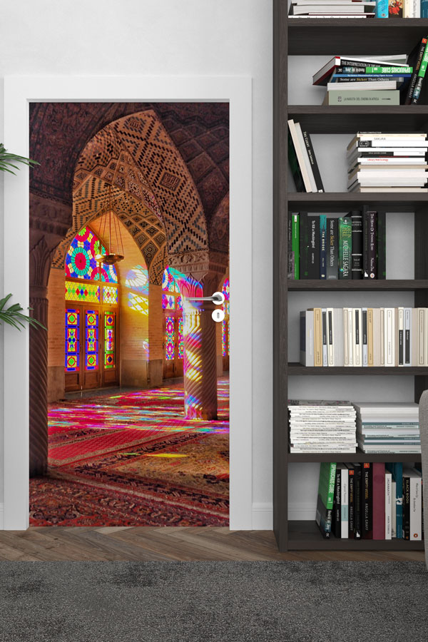 Nasır el-Mülk Camii Vitray Işığı Kapı Giydirme 9587