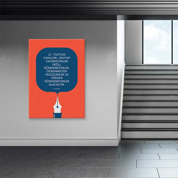 "21. Yüzyılın Cahilleri" Alvin Toffler Eğitim Posteri – B-961