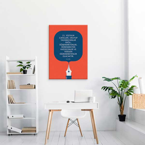 "21. Yüzyılın Cahilleri" Alvin Toffler Eğitim Posteri – B-961