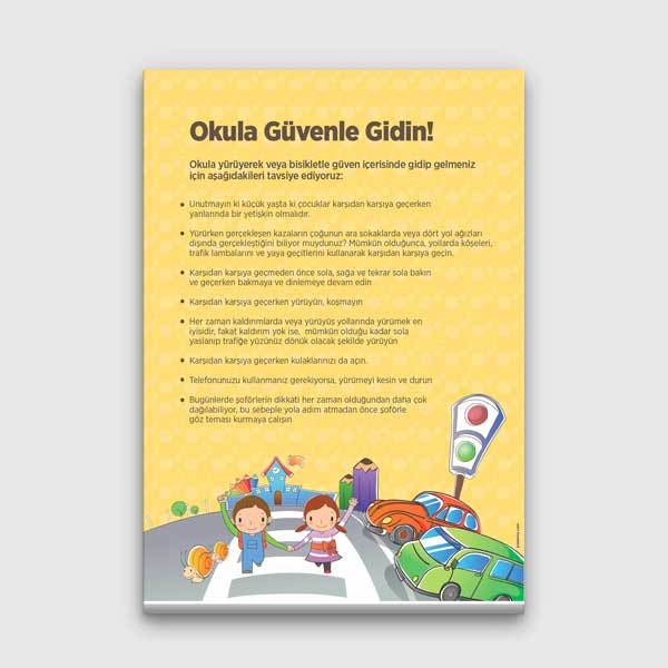 Okula Güvenle Gidin! Trafik Eğitimi Posteri – B-738