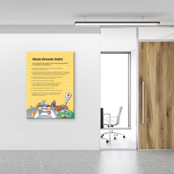 Okula Güvenle Gidin! Trafik Eğitimi Posteri – B-738